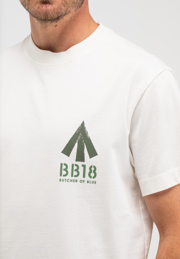 Afbeelding van M2613048 Titan White - Army Carlow - Loose Tee - Butcher of Blue